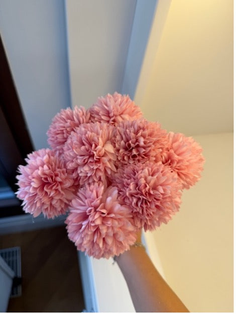 Chryzantemy różowe 8sztuk